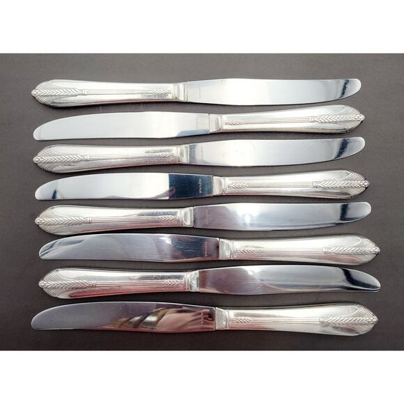 Wm. Rogers 1939 ALLURE Wheat Silver Plate Flatware 50 Pcs Set Vtg - Picture 5 of 16